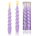 手作りの7.5インチスパイラルキャンドル Candles テーパーキャンドル ホームデコレーション フェス ウェディ ング用 2個入り