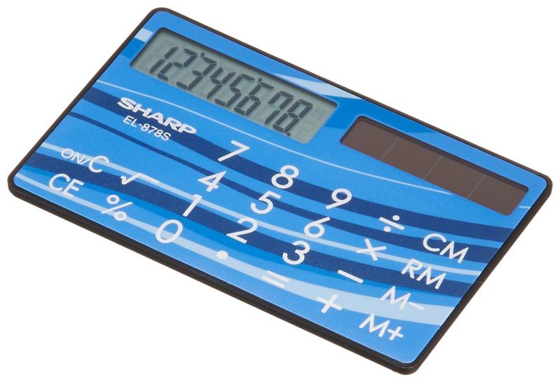 シャープ 電卓 EL-878S-X カード・クレジットカードタイプ