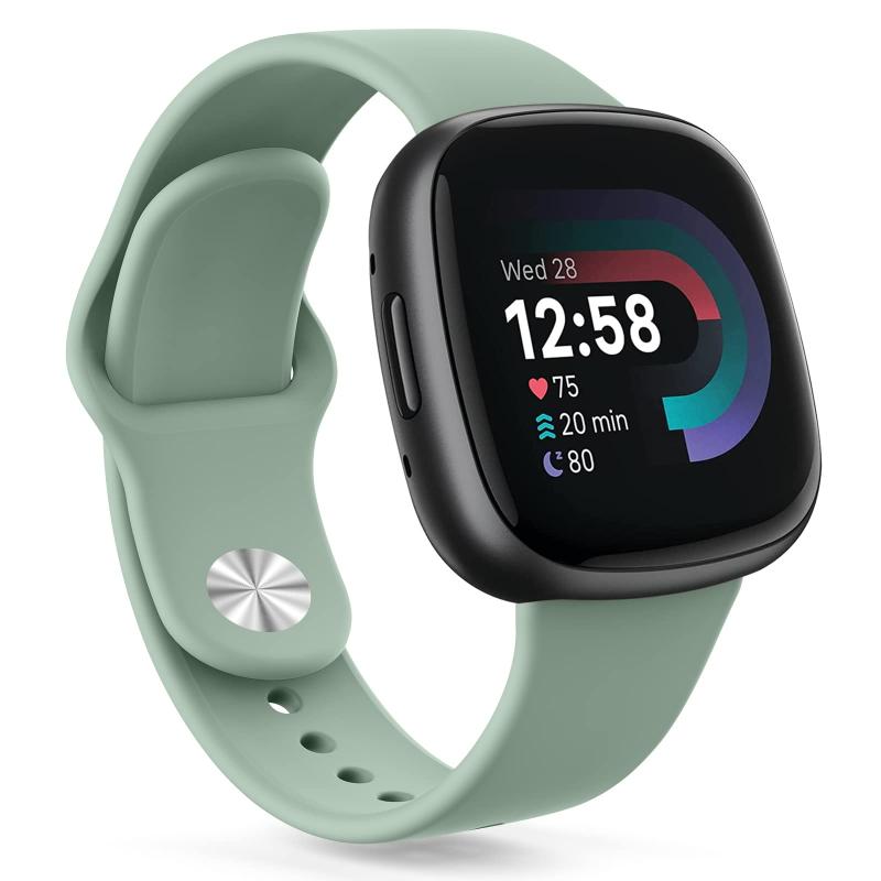 バンド for Fitbit Versa4 ベルト Versa3 バンド フィットビットSense/Sense 2 ベルト, シリコン交換バンド 交換ベルト 柔らかい シリコンバンド 調節可能
