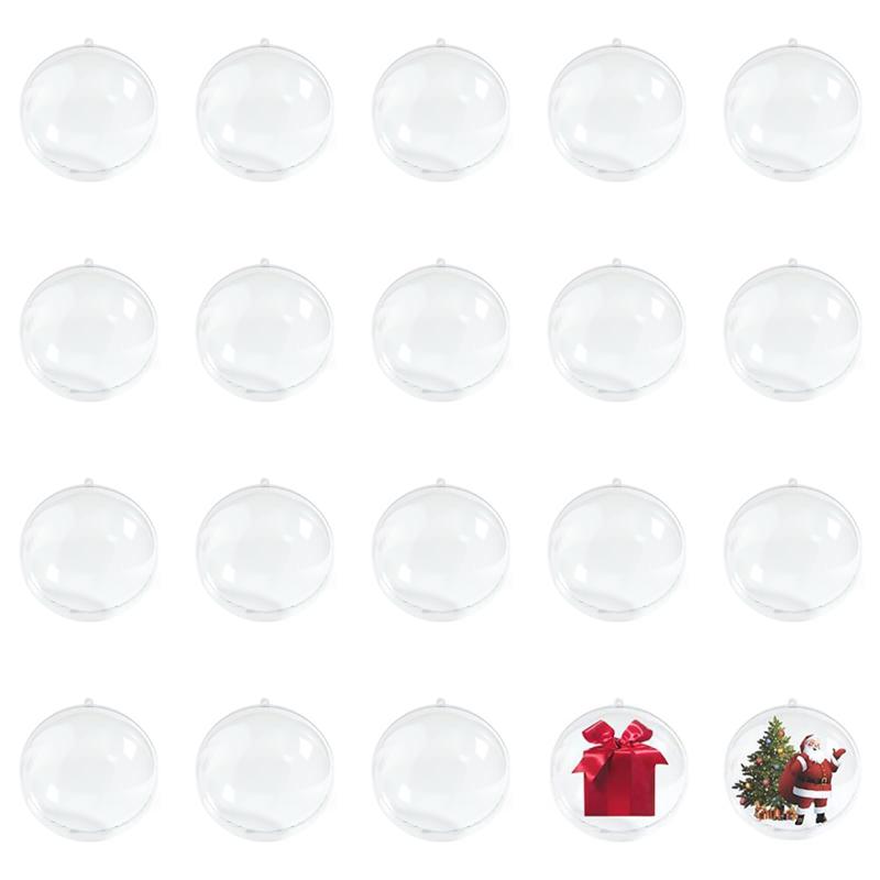 Rakuten - GOODCHI 透明ボール ボール オーナメント 中空 充填可能 クリスマス DIY デコレーション パーティー ギフト ボール 20個セット 6cm