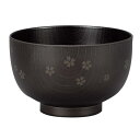 宮本産業 汁椀 木目 さくら チーク サイズ:約φ10.9 H6.9 4512951116380