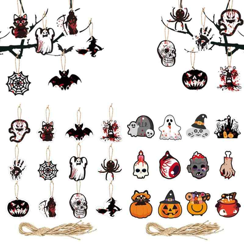 YANHUILAY ハロウィン 飾り【24個セット】ハロウィン 吊り下げ 装飾 紙製 装飾 飾り付け 幽霊 蜘蛛 鬼 ..