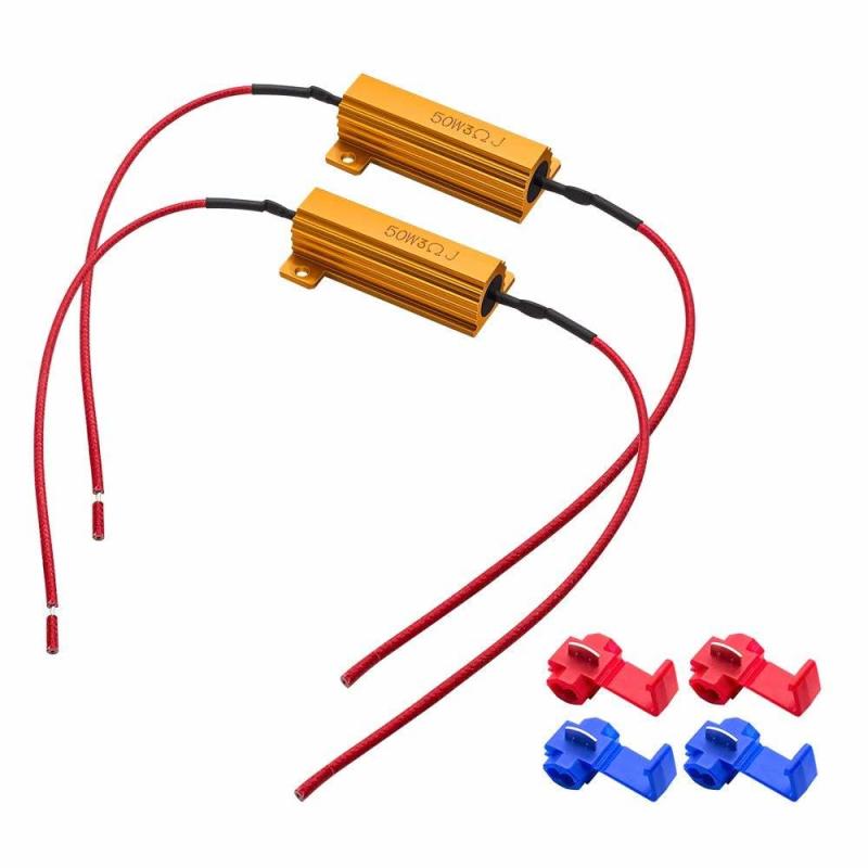 Safego LEDランプ抵抗器 12V 50W 3Ω/6Ω 50w 負荷抵抗を修正し LED電球ターンシグナルライトフラッシュ