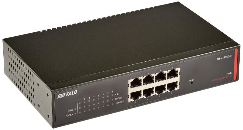 BUFFALO レイヤー2 Giga PoE スマートスイッチ BS-GS20Pシリーズ