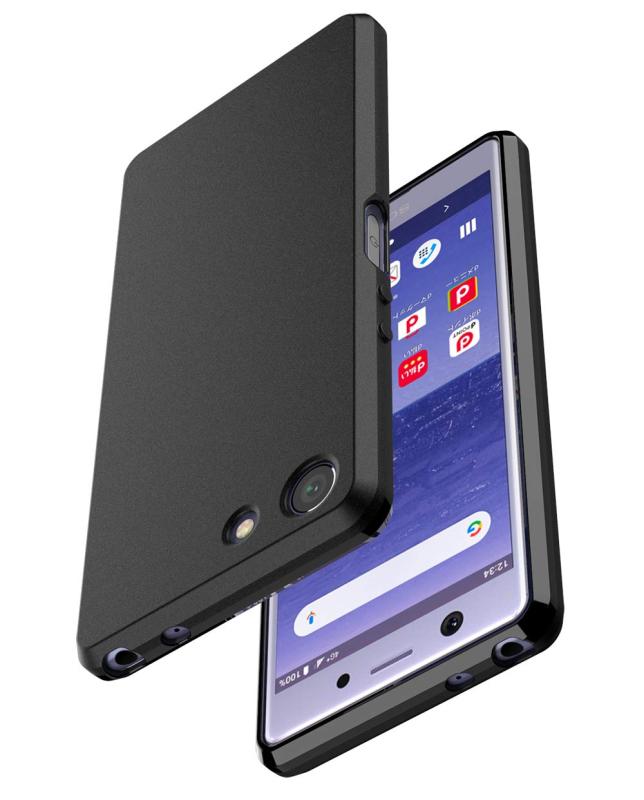 Xperia Ace SO-02L ケース ソフトシンプル ビジネス 滑りにくい TPU 耐衝撃 エクスペリア Ace SO02L カバー マット ブラック