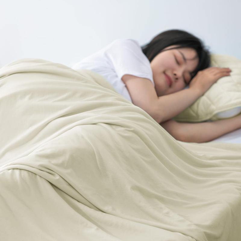 Atokazo 接触冷感 タオルケット ブランケット 冷感ケット 夏用 クールケット パイル 丸洗いOK 肌掛け 涼感 吸水速乾 熱中症対策 冷感寝具