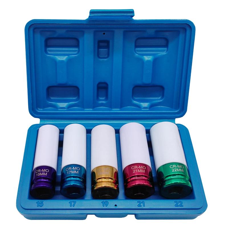 1/2&quot; 超ロングドライブインパクトラグナッ 保護スリーブ付きトソケット インパクトレンチ 傷つか..