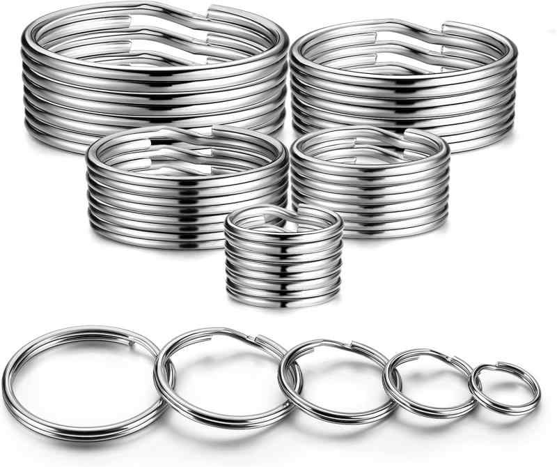 樂天商城 - ステンレス鋼製 キーリング ホルダー 二重リング 軽量 外徑 10mm 13mm 15mm 20mm 25mm 28mm 30mm 32mm 35mmサビに強い 二重丸カン スプリットリング 接続金具