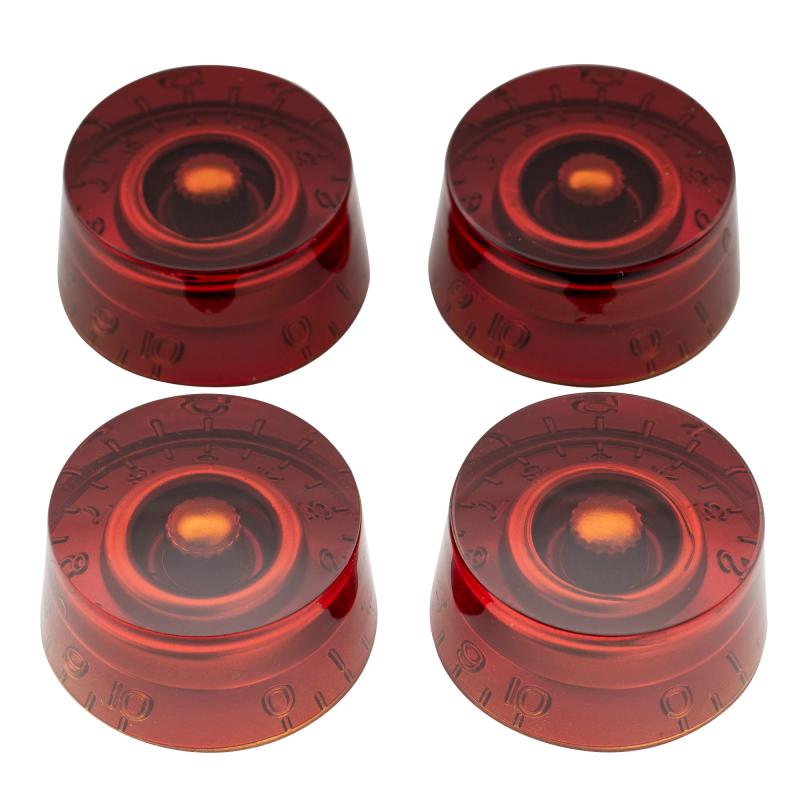 樂天商城 - Musiclily Proミリ規格18スプライン アジア輸入ギターベーススプリットシャフトポット用スピードノブ (4個セット)