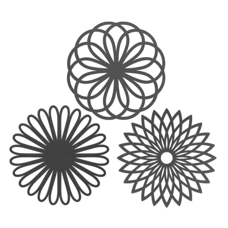 ideamall シリコン 鍋敷き 耐熱 鍋敷 おしゃれ 滑り止め 壁掛け飾り 3枚セット