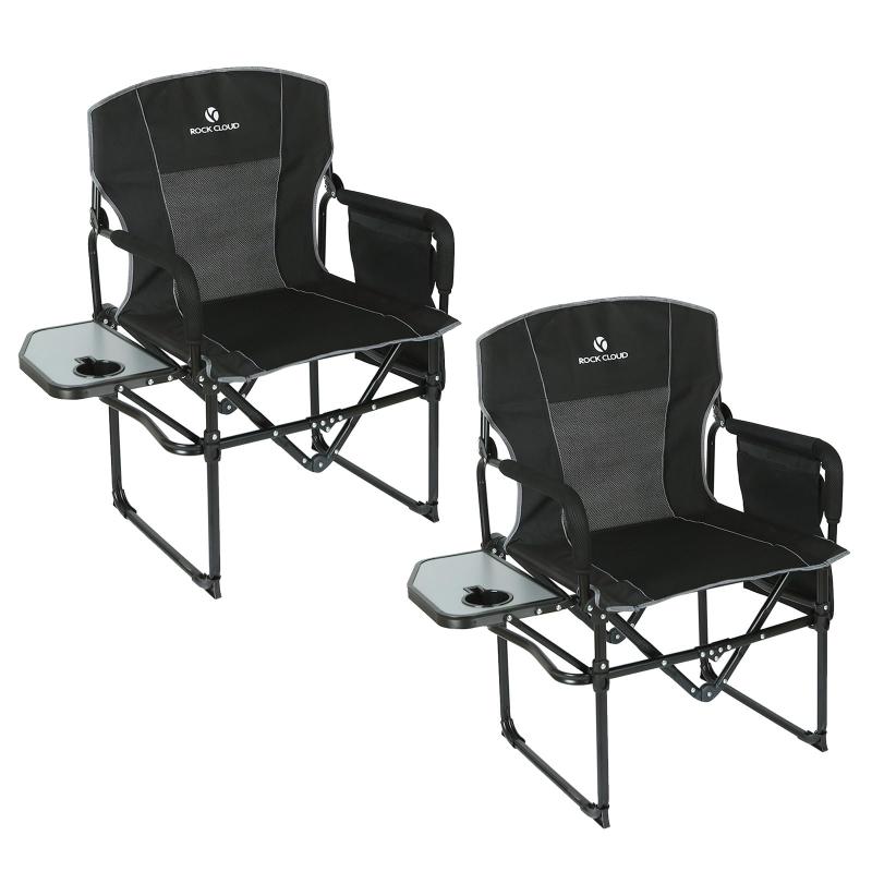 Rock Cloud アウトドアチェア 折りたたみ 椅子 キャンプ アームチェア 耐荷重120kg 収束型 イス デッキチェア コンパクト 收纳袋付