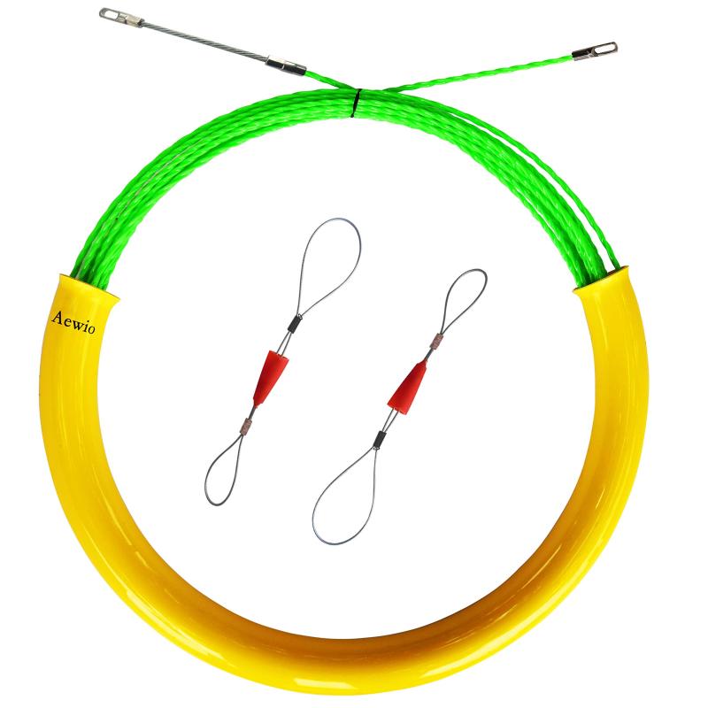 樂天商城 - Aewio 15m通線 ロッド径 5mm 通線収納ケース 通線ワイヤー スチールワイヤー 通線 入線専用ワイヤー 通線工具