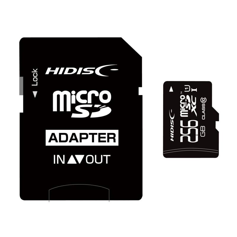 HIDISC microSDXCJ[h 256GB Class10 UHS-I HDMCSDX256GCL10UIJP3