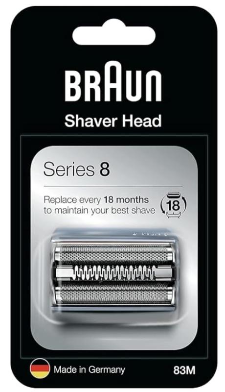 BRAUN ブラウン シェーバー替刃 シリーズ8対応 83M (F/C83M に対する海外版) 網刃 内刃 一体型カセット シルバー 並行輸入品