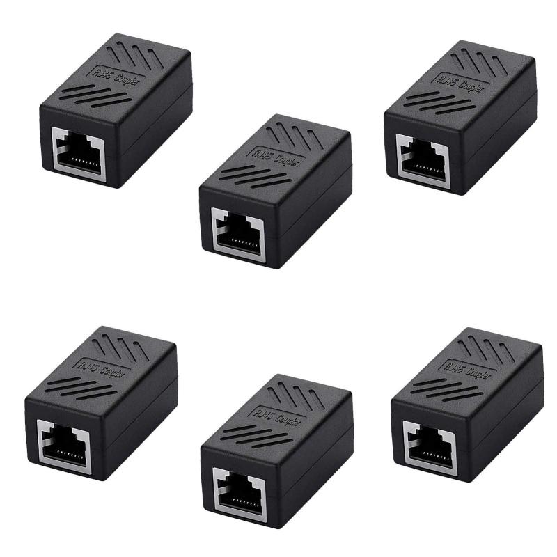 樂天商城 - RJ45 LANケーブル用中継コネクタ コンパクト ギガビット RJ45 延長 コネクタ プラグ 8P8C メス-メス ブラック