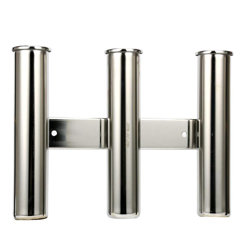 Amarine-made 釣りロッドホルダー ステンレス製 3連 4連 釣り竿スタンド 竿立て ボート用品