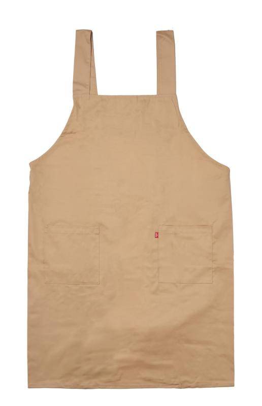 [エドウィン] エプロン 二段階調節可能な後ろ腰ボタン 無地 H型 両サイドポケット