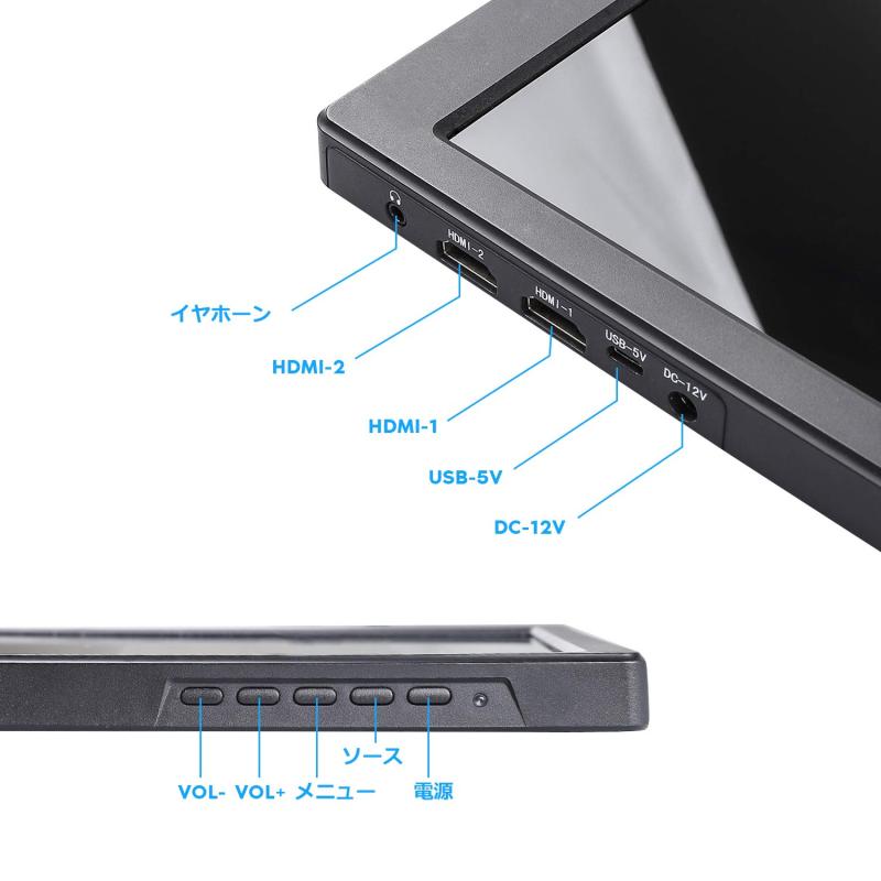 SunFounder 13.3" IPS Raspberry Pi 用の外部モニター 2 HDMI スピーカー内蔵 FullHD 1920x1080 PS3/PS4/WiiU/Xbox360/Raspberry Pi/Windows7/8/10
