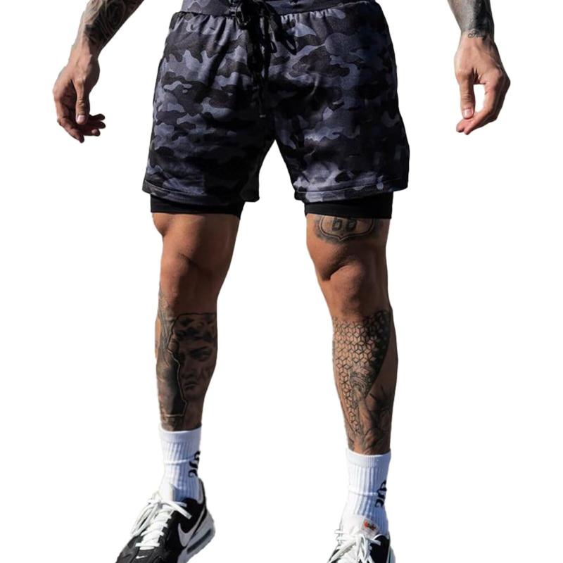 Rakuten - [UUEN] ハーフパンツ メンズ スポーツ トレーニングパンツ 裏ポケット付き ジムウェア ショートパンツ インナー付き フィットネス ジムウェア コンプレッションウェア