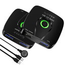 USB スイッチャー セレクター USB 3.0 スイッチ、2 台のコンピューター/ラップトップで 1 つの USB デバイスを共有、有線コントロールと 2 本の UBS 3.0 ケーブルが付属