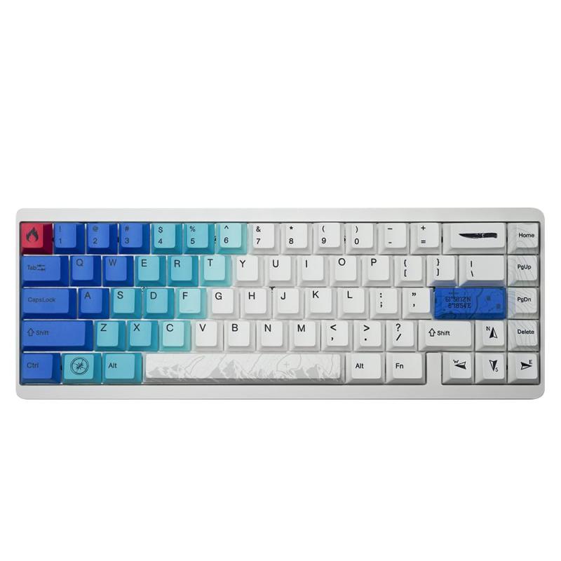 Mechkeys VARMILO Muse65 ゲーミングキーボード、CNC加工アルミ合金シャーシ、有線デュアルレールマグネティックホワイトスイッチキーボード、FPSゲーム用の調整可能なトリガー付き