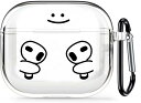 AirPods ケース おしゃれ クリア シンプル ミュージック 音楽 創意 デザイン 透明 エアーポッズ プロ カバー カラビナ付き 2019年10月発売用 ...