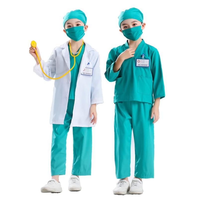 [Lhyxuuk] 子供用 コスプレ キッズ用 お医者さん 衣装 白衣 手術衣装 セット コスチューム医者 ハロウ..