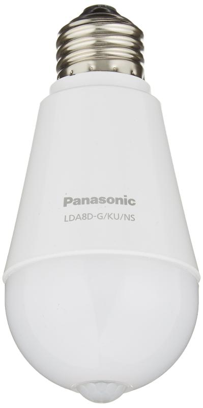 パナソニック LED電球 E26口金 電球60形相当 昼光色相当(7.8W) 一般電球・人感センサー LDA8DGKUNS調光器対応非対応定格寿命:40000時間屋外用器具への取り付け非対応消灯お知らせ機能搭載従来品と比べ、約28%省エネ口金E26配光:下方向タイプ光色:昼光色相当密閉型器具への取り付け非対応光色:昼光色相当