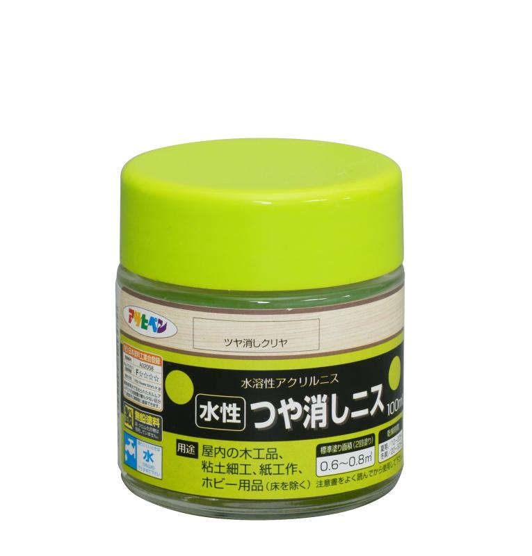 樂天商城 - アサヒペン(Asahipen)水性つや消しニス100ML/300ML