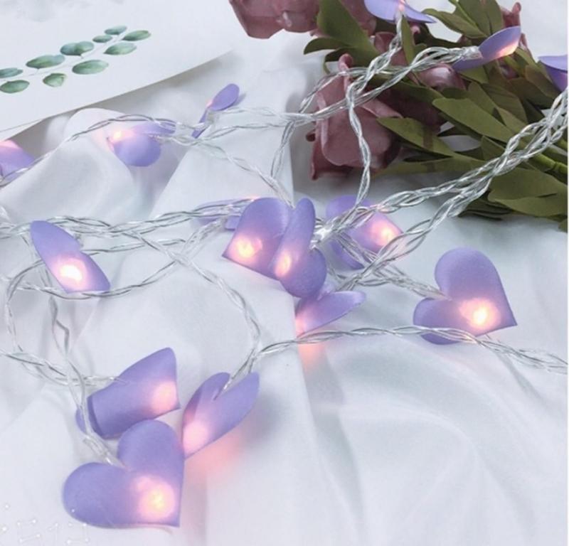 イルミネーション ハート型 LED ストリングライト クリスマス 結婚式 電飾 飾り 屋内用 電池式