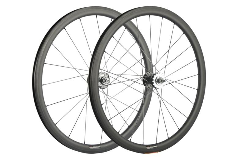 SUPERTEAMカーボンホイール700C固定ギアホイールセット