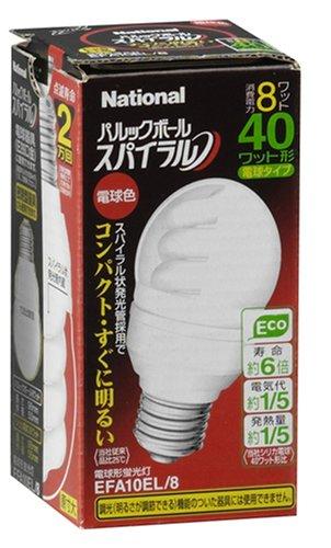 Rakuten - パナソニック パルックボール スパイラル A10形 電球40形タイプ 電球色 EFA10EL/8