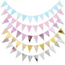 ガーランド 三角旗 5本セット パーティー 壁飾り フラッグ お誕生日 飾り付け ブロンズ三角旗 飾り 旗 運動会 文化祭 幼稚園 店舗 子供部屋飾り 写真の小...