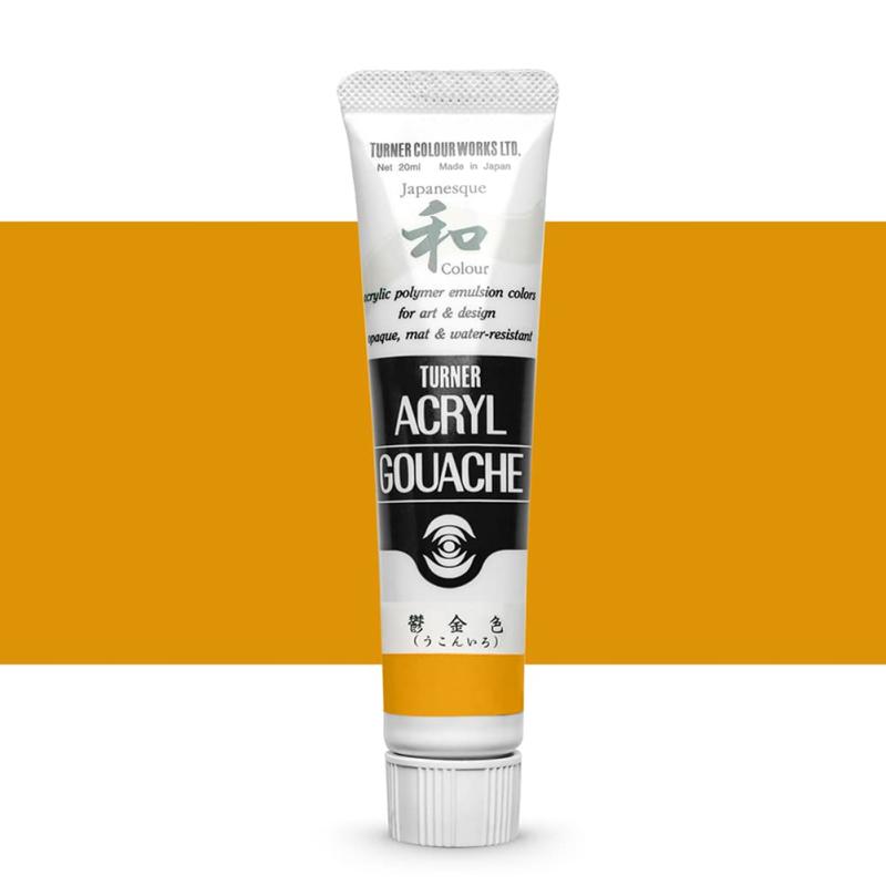 樂天商城 - ターナー色彩(Turner Color) アクリルガッシュ ジャパネスクカラー 鬱金色(うこんいろ) AG020312 20ml(6号)