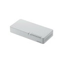 エレコム スイッチングハブ 8ポート 10/100Mbps マグネット付き 電源内蔵 EHC-F08PN-JW(2)
