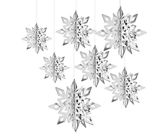 樂天商城 - CCINEE クリスマスツリー装飾 christmas snowflake ornament スノーフレーク 雪花飾り クリスマスデコレーション 雪の結晶 オーナメント パーティークリスマス 飾り12枚入り (2)