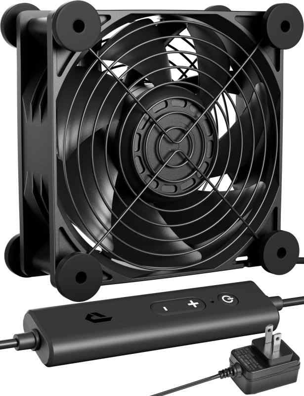 Novonest 冷却ファン 静音 ミニファン 扇風機小型 換気扇 冷却クーラー 5段階調節 12cm DC12V DIY FAN