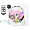 CDプレーヤースピーカー内蔵卓上置き式 Bluetooth受信/送信 ポータブルCDプレーヤー CD/FM/USB/AUXなどに対応 A-Bリピート再生 音楽鑑賞/語学学習/胎児教育 PSE認証済み 日本語説明書付き|詳細画像