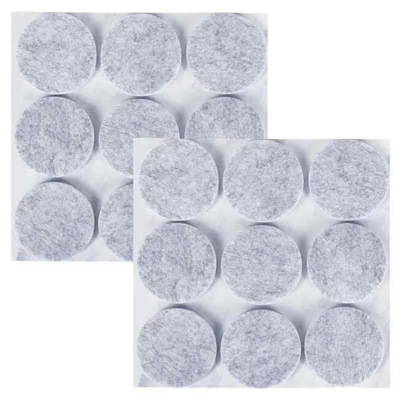 ギノヤ 5mm厚めフェルトパッド, 18枚入り 50mm 丸い家具保護パッド キズ防止・防音