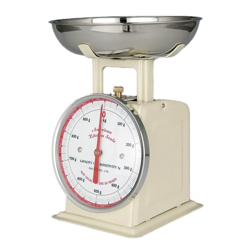 ダルトン(Dulton) キッチンスケール クッキング はかり 計量計 レトロ アメリカン 高さ225mm 幅132mm Tray φ175mm 100-061 AMERICAN KITCHEN SCALE