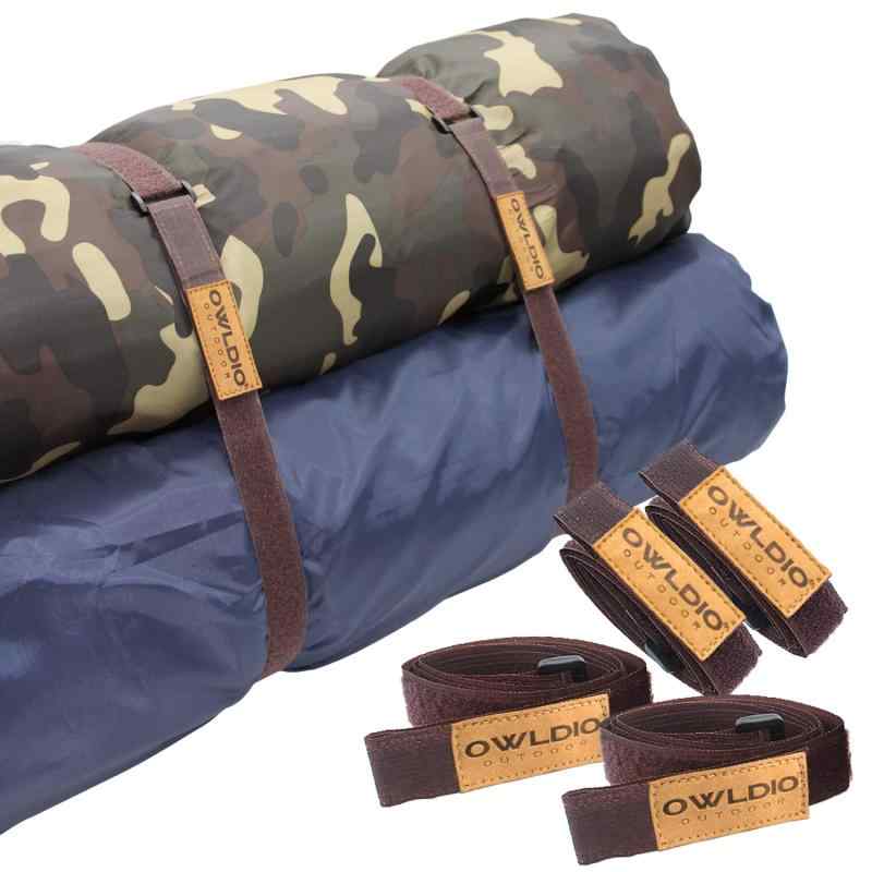 【OWLDIO OUTDOOR】 荷締めベルト ラチェットベルト 【 マジック式 ベルクロ 固定ベルト 2.5cm×110cm 4本セット 】 アウトドア 多用途 結束 荷締め ラッシング 荷物 マジックテープ 荷造り キャンプ