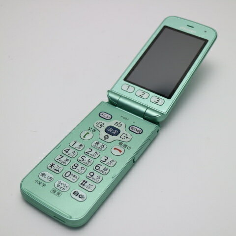 【中古】 新品同様 F-02J らくらくホン ミントグリーン 安心保証 即日発送 ガラケー DoCoMo 富士通 本体 白ロム あす楽 土日祝発送OK