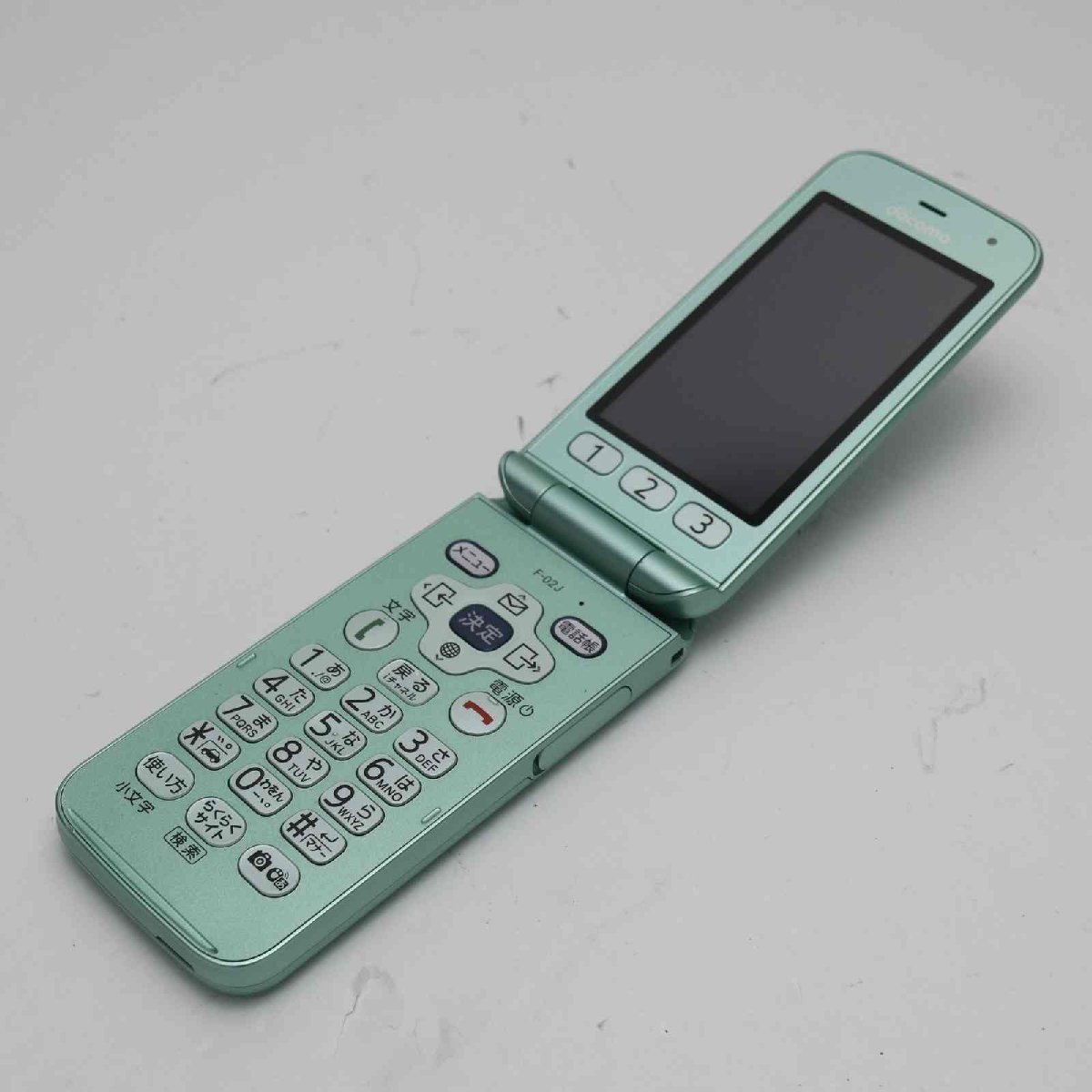 【中古】 超美品 F-02J らくらくホン ミントグリーン 安心保証 即日発送 ガラケー DoCoMo 富士通 本体 白ロム あす楽 土日祝発送OK