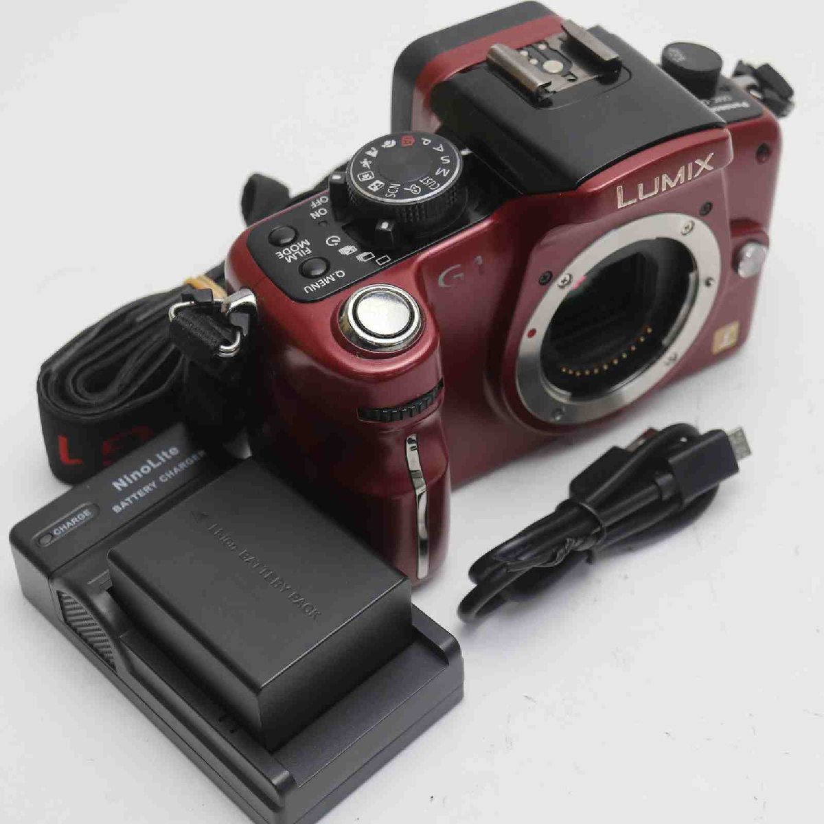 【中古】 美品 DMC-G1 レッド ボディ 安心保証 即日発送 Panasonic LUMIX デジカメ 本体 あす楽 土日祝発送OK