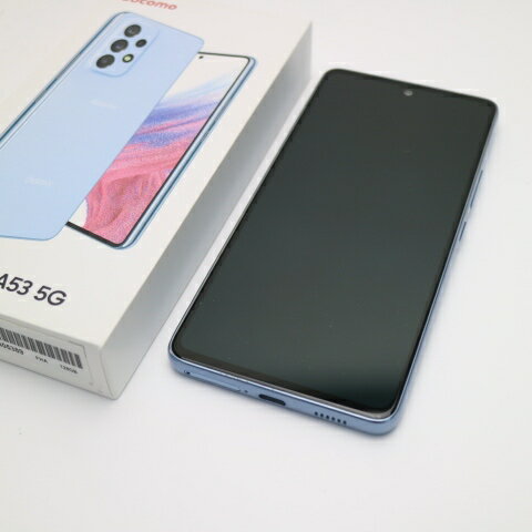 【中古】安心保証 超美品 Galaxy A53 5G SC-53C オーサムブルー スマホ 白ロム 中古あす楽 土日祝発送OK