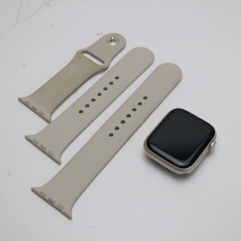 【中古】安心保証 美品 Apple Watch Series8 45mm GPS スターライト スマホ 中古あす楽 土日祝発送