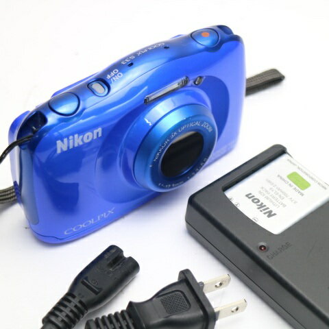 【中古】 美品 COOLPIX S33 ブルー 安心保証 即日発送 コンデジ Nikon 本体 あす楽 土日祝発送OK