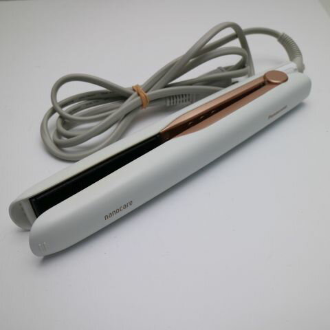 【中古】美品 EH-HS0E ナノケア ホワイト 白 ヘアアイロン Panasonic 安心保証 土日祝発送OK