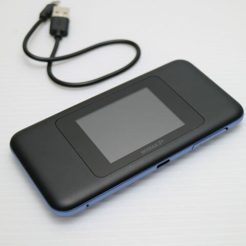 【中古】 新品同様 UQmobile Speed Wi-Fi NEXT W06 ブラック×ブルー 本体 白ロム 中古 土日祝発送OK