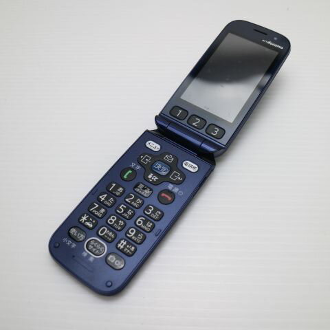 【中古】 中古 F-08C ネイビー 即日発送 DoCoMo ガラケー FUJITSU らくらくホン ...